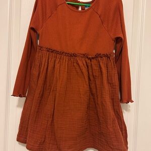 Old Navy Girls 4T Rust Long Sleeve Dress